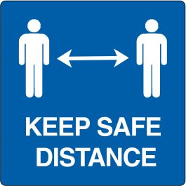 Pittogramma per pavimento “keep safe distance”