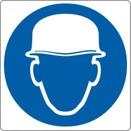 Pittogramma per pavimento “Casco di sicurezza obbligatorio”
