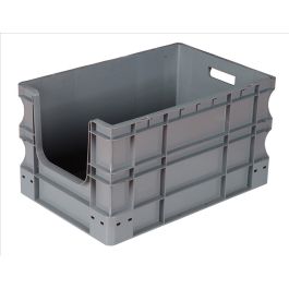 Contenitore a pareti dritte Eurobox 400x600x330 mm con frontale aperto