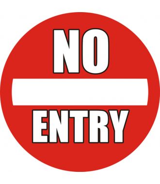 Pittogramma antiscivolo per pavimento: "No Entry"
