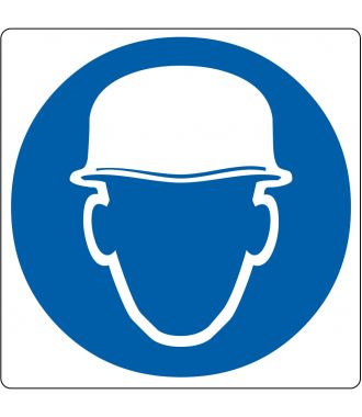 Pittogramma per pavimento “Casco di sicurezza obbligatorio”